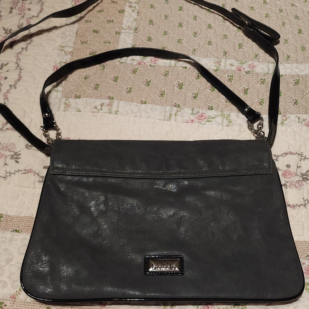 Braccialini Designer Grey Bag Applique Noir Woman City Detective. Prelov… - Picture 6 of 14